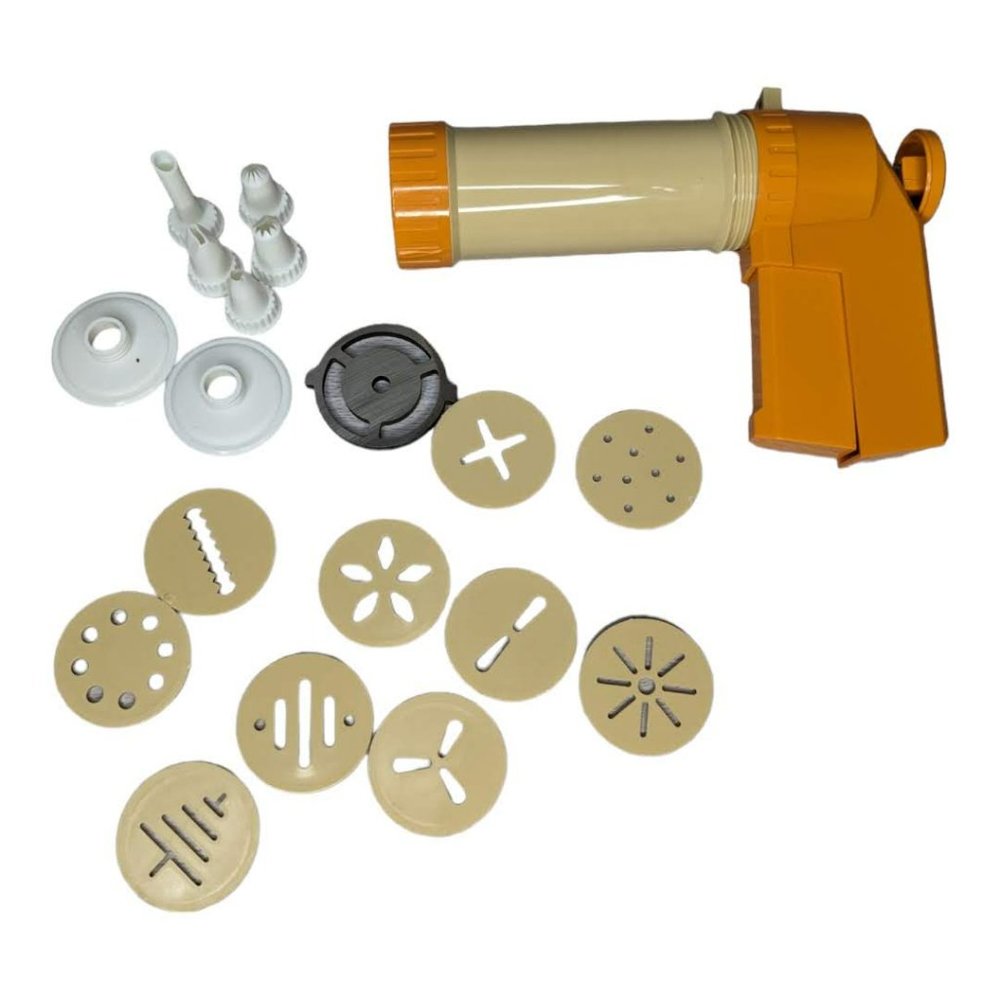 Vintage Cookie Shooter Cake Decorator w/ Attachments